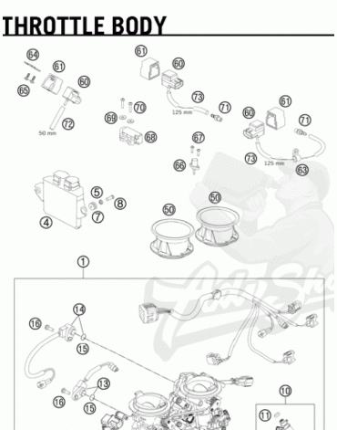KTM датчик положения дроссельной заслонки 990 Adv SM 05 13 ( 61041077000 )