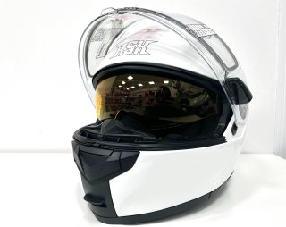 Шлем модуляр RSX Spark (HS 159) Winter, белый, очки желтые - миниатюра 1