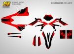 Наклейки на мотоцикл Beta Xtrainer 2015 2019. Серия Red Squall