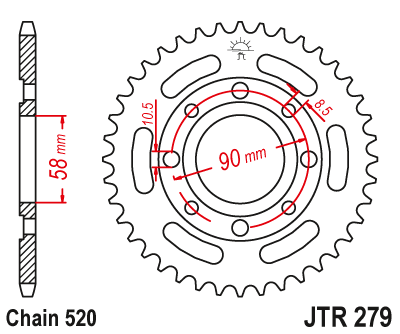 Звезда ведомая JTR279 39