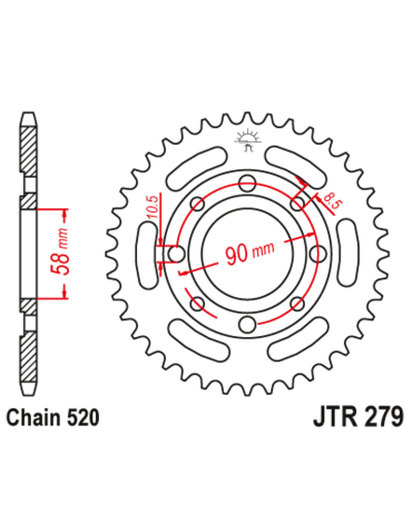 Звезда ведомая JTR279 39