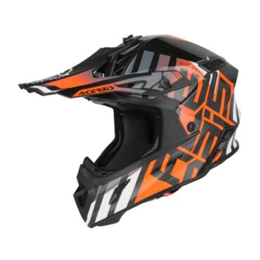 Acerbis Шлем Steel Carbon 22 06 Black Orange - миниатюра 4