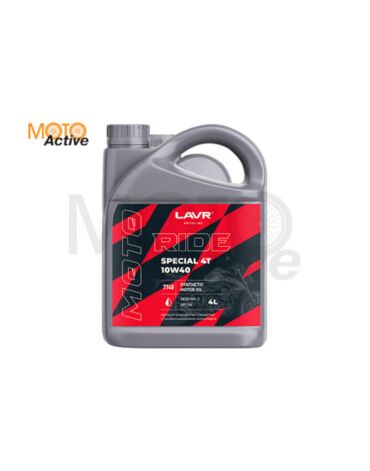 Моторное масло LAVR MOTO RIDE SPECIAL 4T 10W 40 SN (4 л.)