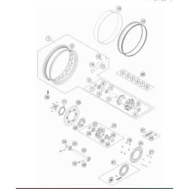 KTM спица зад (R17) 1190 1290 Adv 14 17 ( 60310371000 ) - миниатюра 1