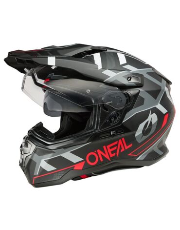 Oneal Шлем кроссовый со стеклом D SRS Square V25 черный красный