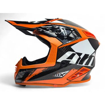 AiM Шлем RH855 Carbon Terrain Black Orange - миниатюра 1