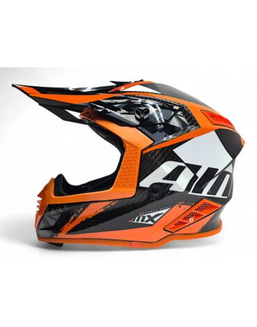 AiM Шлем RH855 Carbon Terrain Black Orange