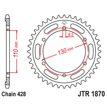 Звезда ведомая JTR1870 44 - миниатюра 1