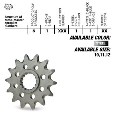 Звезда передняя MMT #415 KTM SX50, HVA TC50, GG MC50 2024-.. 10T - миниатюра 1