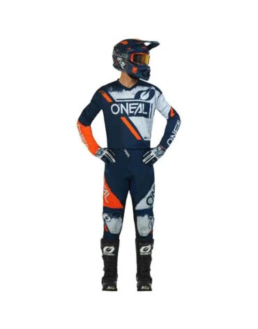 Спортивная защита на тело с мотоштанами ONEAL RIDER ELEMENT THREAT AIR синий оранжевый 