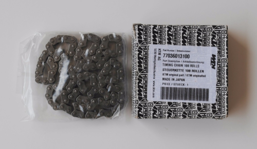 Цепь ГРМ KTM 250SX F 09 12, 250EXC F 09 13, 450SX F 15 18, 450EXC F 17 19, 500EXC F 20 21 / Husaberg FE250 13 / Husqvarna FC450 16 18, FE450 17 19, FE501 20 21 OEM 77036013100
