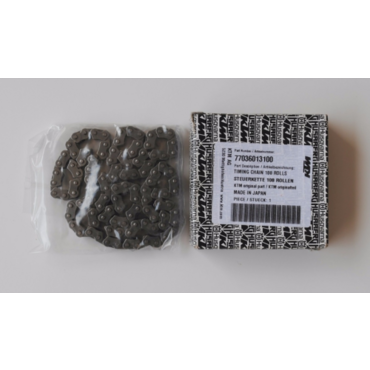 Цепь ГРМ KTM 250SX F 09 12, 250EXC F 09 13, 450SX F 15 18, 450EXC F 17 19, 500EXC F 20 21 / Husaberg FE250 13 / Husqvarna FC450 16 18, FE450 17 19, FE501 20 21 OEM 77036013100 - миниатюра 1