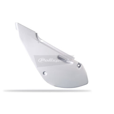 Щиток бокового номера Polisport под мотоцикл Kawasaki KX65 2000 20, KLX110 2002 09, RM65 2003 06 белый - миниатюра 1