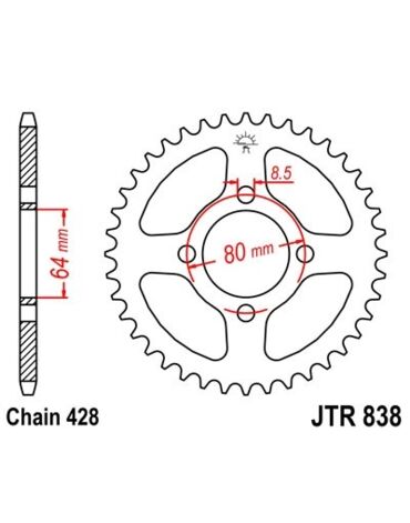 Звезда ведомая JTR838.45