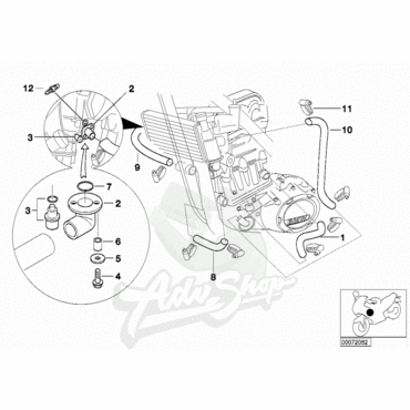 BMW шланг системы охлаждения G650XC ( 11 51 7 652 875 ) - миниатюра 1