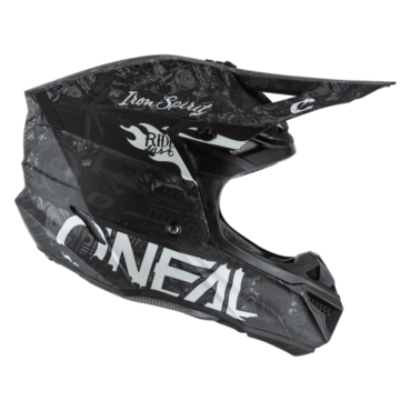 Oneal Шлем кроссовый 5Series Polyacrylite Черный Белый - миниатюра 1