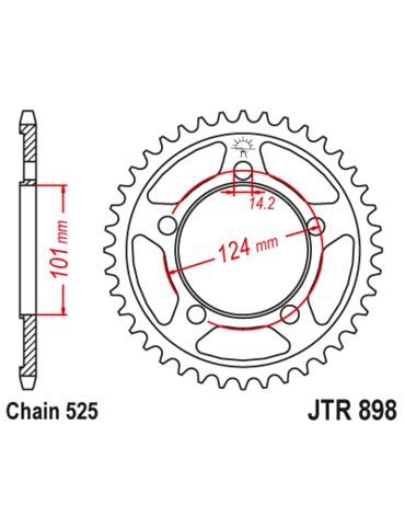 Звезда ведомая JTR898 42
