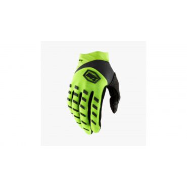 Мотоперчатки 100% Airmatic Glove, fluo yellow black (L, Взрослая  Кросс эндуро) - миниатюра 1
