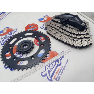 KTM комплект цепь 118 + звезды16 45 + ловушка цепи 790 890 Adv 19-> // 901 NORDEN 22-> ( SPAB16G453M118E / 00050002100 ) - миниатюра 1