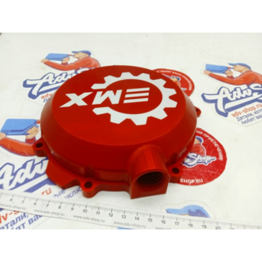 EMX TECH RED усиленная крышка сцепления красная KTM 250 300 EXC TPI SX XC 17 23 / HQV TEi -TXi TCi 17 23 ( 74 22 003 RED ) - миниатюра 1