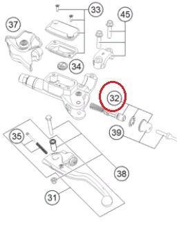 Рем. Комплект глав.цилиндра сцепления HQ FC(15)/TE FE(11 16)KTM SX SXF EXC EXCF(06 19), original