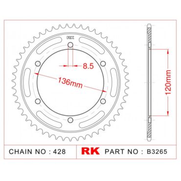 Звезда ведомая RK B3265 47 (JTR1847.47) - миниатюра 1