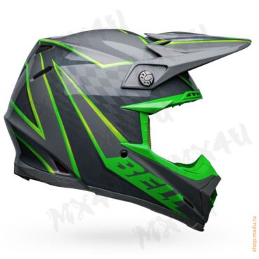 Мотошлем Moto 9 Flex Sprite - Зеленый - миниатюра 1