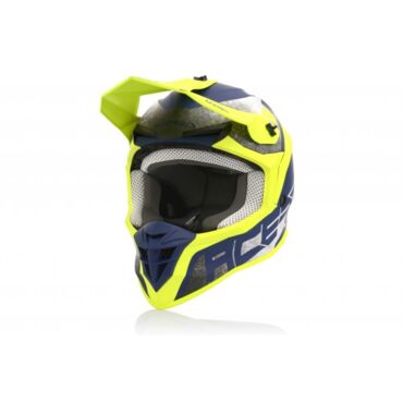 Шлем кроссовый Acerbis LINEAR yellow Blue - миниатюра 1