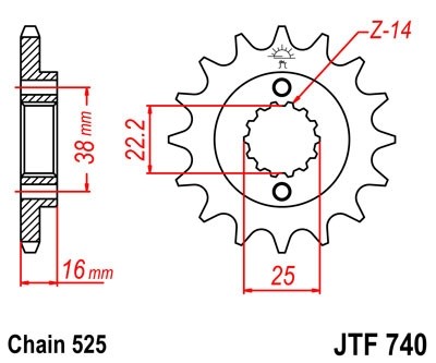 Звезда ведущая JTF740.15 - фото 1