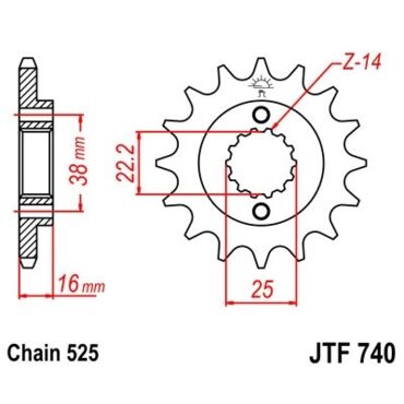 Звезда ведущая JTF740.15 - миниатюра 1