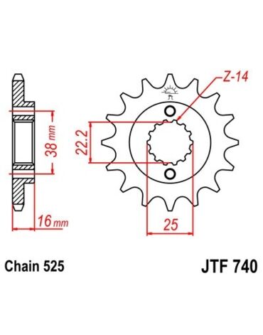 Звезда ведущая JTF740.15