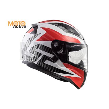 Мотошлем LS2 FF353 Rapid II Grid (бело красный) - миниатюра 1