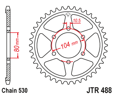 Звезда ведомая JTR488 46 - фото 1