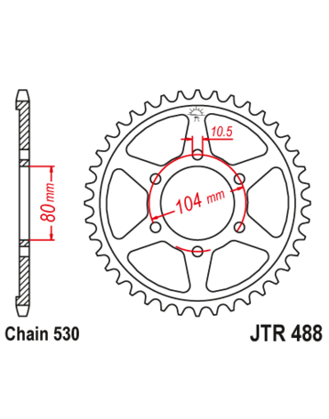 Звезда ведомая JTR488 42