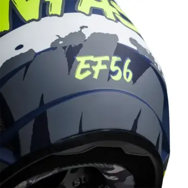 Мотошлем EF56 Base MX сине белый HiViz матовый - миниатюра 2