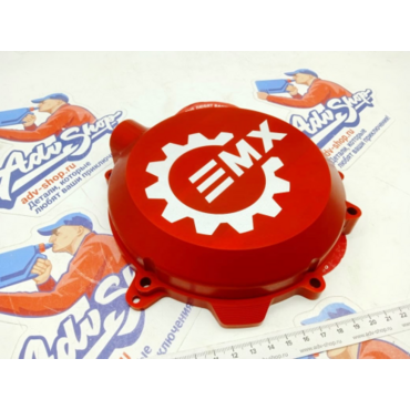EMX TECH RED усиленная крышка сцепления красная KTM 250 300 EXC TPI SX XC 17 23 / HQV TEi -TXi TCi 17 23 ( 74 22 003 RED ) - миниатюра 2