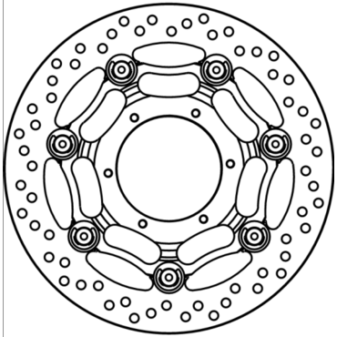 Диск тормозной передний Honda CBR600 01 06, CB900 02 07 - миниатюра 1