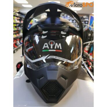Шлем детский мотард AiM JK802Y Black Matt - миниатюра 2