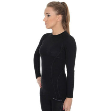 Brubeck Футболка женская Active Wool Черный - миниатюра 2