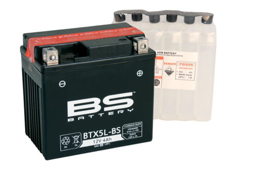 АКБ BS BTX5L BS 113x70x105 (YTX5L BS) 4Ач - фото 1