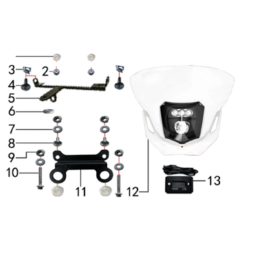 Фара LED (1+3) белый.616.0330 - миниатюра 1