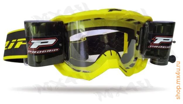 Очки Vision 3300 310 Yellow Fluo Matt прозрачная линза 3315 с системой перемотки XXL
