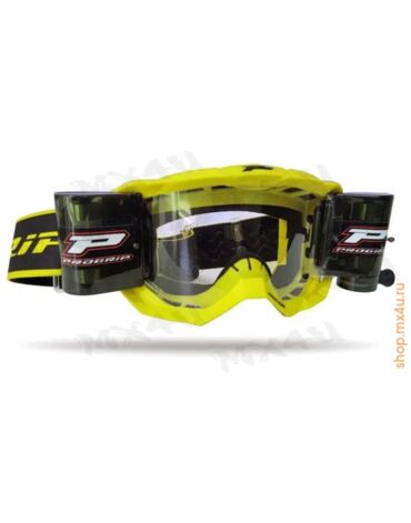 Очки Vision 3300 310 Yellow Fluo Matt прозрачная линза 3315 с системой перемотки XXL