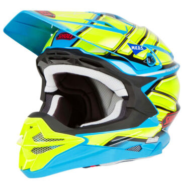 Шлем для мотокросса Shoei VFX WR Glaive TC 2, салатово синий - миниатюра 2