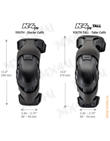 Наколенники подростковые POD K4 2.0 YTH Graphite Black M (K4020 459 YTH)