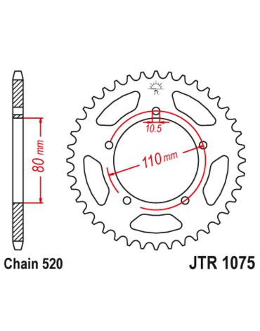 Звезда ведомая JTR1075 39