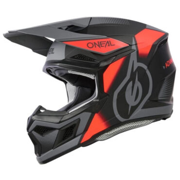 Oneal Шлем кроссовый 3Series Vision Серый Красный - миниатюра 1