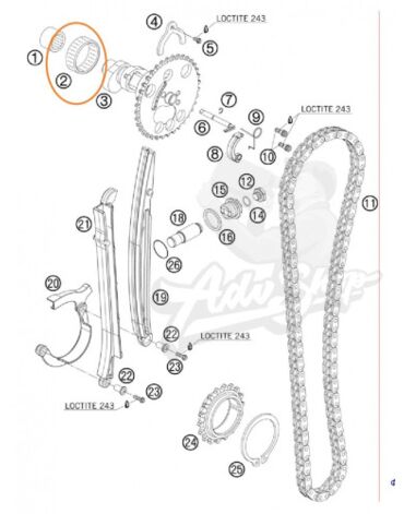 KTM подшипник распредвала HK4012B40X47X12 ( 0618404712 )