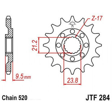 Звезда ведущая CR250 CRF450 15 JT - миниатюра 1