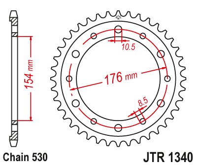 Звезда ведомая JTR1340 45 - фото 1